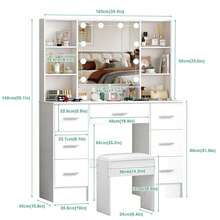 Vanities & Vanity Benches - White - View 6