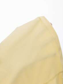 GAOVOT 女士两件套夏季休闲性感吊带背心和高腰紧身短裤套装，适合跑步、锻炼、瑜伽、健身 - 淡黃色 - 查看 10