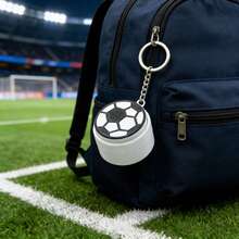 1pc 3D Printed Stress Relief Keychain, Shaped Like A Sports Ball, Creative Press-Type Pendant, Suitable For Club Souvenirs, Mini Sports Ball PLA Keychain - Multicolor - View 6