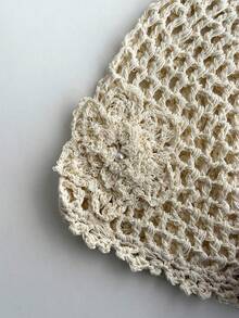 3D钩编针织帽，亚麻镂空渔夫帽，甜美保暖帽，亮片渔夫帽，夏季新款时尚编织镂空渔夫帽，夏季百搭保暖帽 - 彩色 - 查看 8