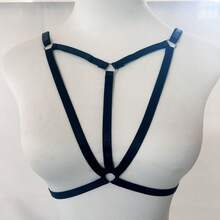 Sexy Lace-Up Lingerie For Women, European & American Black Allure Hollow Out Adjustable Straps Erotic Underwear - Black - View 2