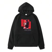 Anime Printed Winter Sweater Fashion Casual Sweatshirts Clothes Hoodie Sweatshirt Oversized New In Hoodies - 黑色 - 查看 1