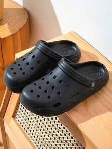 2026 New Men's Summer Breathable Hollow Slip-On Sandals, Medical/Surgical Room Clogs, Unisex Beach Slippers - Black - View 5