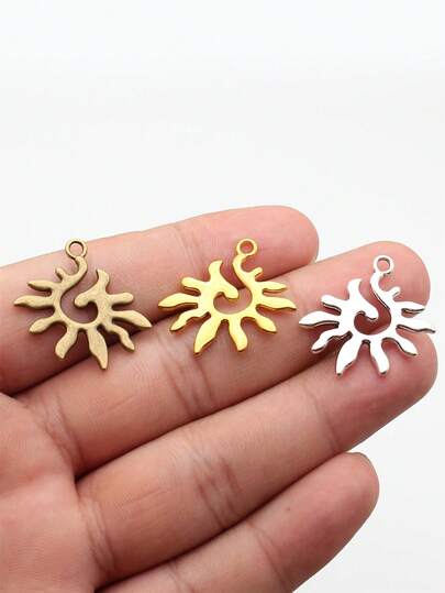 10pcs 27x20mm Sun Charms Pendant For DIY Jewelry Making Necklace Keychain Phone Chain Bracelet Making Accessories Handmade Craft Making Findings