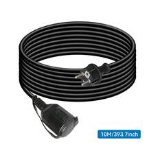 CILIA 1 pieza Cable de extensión de alimentación estándar de la UE con cubierta de contra el polvo, un solo enchufe, cable flexible y duradero para uso doméstico y al aire libre - Ver 8