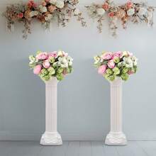 2PCS/4PCS  Wedding Roman Column, Wedding Landscaping Roman Pillar, Artistic Roman Column Statue Party Flowerpot Holder - 2pcs - View 2
