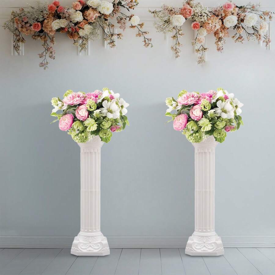 2PCS/4PCS  Wedding Roman Column, Wedding Landscaping Roman Pillar, Artistic Roman Column Statue Party Flowerpot Holder