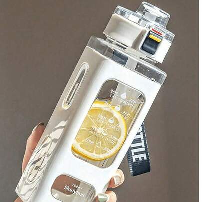 700ml Sports Water Bottle, Portable Straw Cup, Suitable For Outdoor Activities, Cycling And Home Use