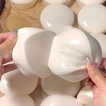 1pc White Super Soft Milky Yogurt Cake Slow Rebound Squeeze Stress Relief Toy, Soft Squishy Bread Cake Squeeze Toy With Slow Rising Sensory Stress Relief Toy, Suitable For Adult Relaxation Gift, Soft And Cute Toy, Relieve Anxiety, Stress Relief Toy, Perfect Gift For Holidays, Birthdays, Christmas And Parties. - White - View 3