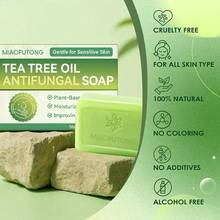 Sabun Minyak Esensial Tea Tree untuk Membersihkan Wajah dan Tubuh, Melembapkan, dan Melembutkan Kulit, Sabun Buatan Tangan, Cocok untuk Semua Jenis Kulit. - Harum - View 4