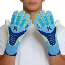 1 Pair Adult Goalkeeper Gloves, Slip-Resistant Training Gloves With Finger Protection For Goalkeepers - Blue - View 4