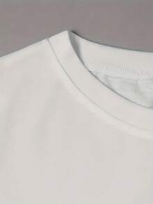 Camiseta Casual de Cuello Redondo para Mujer |   Elegante y Romántico de Manga Corta con Estampado de Frases, a la Moda para Uso Diario y Vacaciones, Disponible en Múltiples Colores S-XXL - Blanco - Ver 3