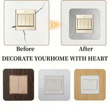 1pc/4pcs Acrylic Minimalist Single Switch Panel, Switch Protective Cover, Wall Decor Switch Sticker, Home Decor Switch Accessory - A - View 5