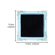 1件裝歐式3D花卉圖案方形珠寶展示架，藍色與金色樹脂材質珠寶展示與收納架，手工藝裝飾擺件，適用於耳環吊墜展示架與珠寶展示道具 - 藍金 - 查看 14