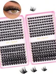 MEM 384片单根假睫毛，睫毛册，簇状假睫毛，DIY家用睫毛嫁接，簇状假睫毛，单根假睫毛，假睫毛 - 黑色 - 查看 18