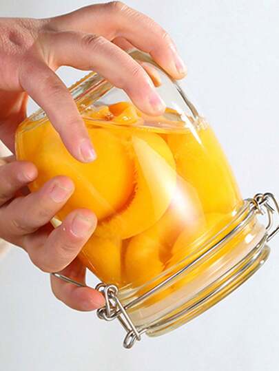 Glazen luchtdichte potten, bewaarblikken met klemdeksels, geschikt voor inmaken, thee, voedsel, honing en jam.