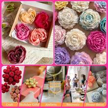 5件套牡丹玫瑰硅胶蜡烛模具套装 - 3D花朵造型模具，适用于手工皂、树脂艺术品和蜡烛制作 - 花 - 查看 6