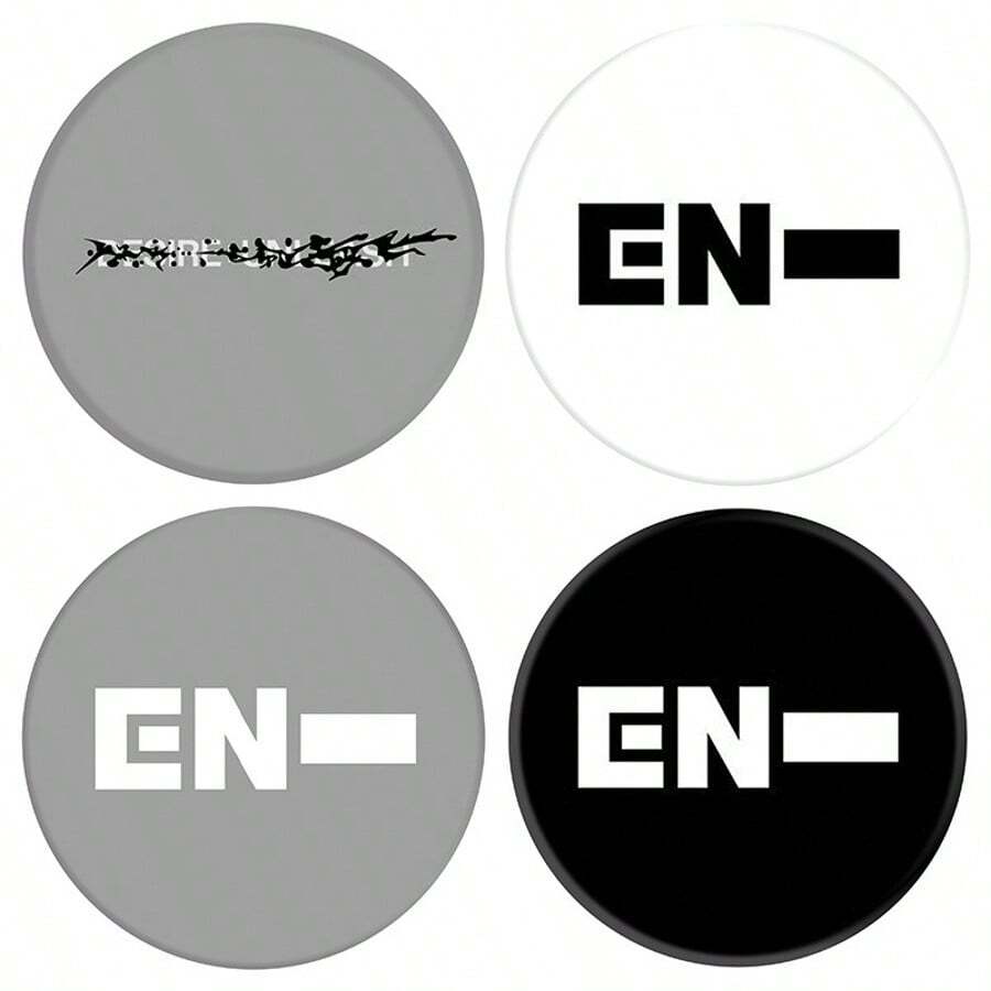 EN/HYPEN Logo Badge, Siwon Choi Merchandise, Round Mirror Keychain, Brooch Pendant Gift Collection - Multicolor - View 1