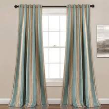 Decor Julia - Par de Paneles de Cortina para Ventana con filtrado de luz 274 cm de Largo x 132 cm de Ancho Color Azul - Azul - Ver 2