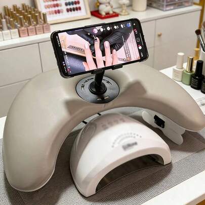 Foldable Manicure Hand Pillow With Phone Holder, 3-Level Adjustable Height, Soft & Comfortable, Waterproof