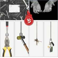 Portable Telescopic Magnetic Pen, Practical Tools, Capacity To Pick Up Nuts, Bolts, Extendable Pickup Rod RLW9 - 8LB With the Light - View 6