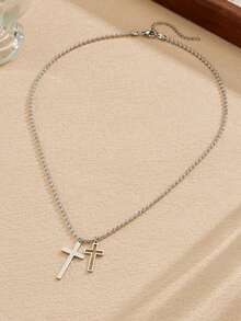 Women's Fashionable Versatile Cross Pendant Necklace - Cross - View 5