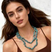 1 件时尚铜花毛衣链，适合女士日常穿着情人节、妈妈、母亲、母亲节、礼物 - 銀色 - 查看 4