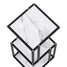 Support pour Plantes à 3 étages, pour Intérieur et Extérieur, Présentoir pour Pots de Fleurs, pour Balcon, Jardin, Patio, Table d'Appoint pour Salon - Marbré à 3 couches - Voir 3