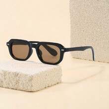 1副方形小框镶钻时尚眼镜，适合日常佩戴 - 彩色 - 查看 2