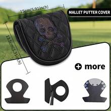 DF3 Gradient Skull Design Putter Cover - A Protective, And Minimalist Accessory For Golf Enthusiasts And Casual Players: Suitable For Daily Practice, Weekend Tournaments, And Casual Outings - Multicolor - View 10