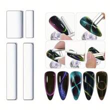5pcs Cat Eye Suction Cat Eye Nail Art Set + Salon Nail Cat Eye Effects Manicure Tools - Multicolor - View 2