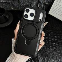 Ốp điện thoại da PU cao cấp dành cho doanh nhân, tương thích với Samsung Galaxy S26 Ultra, S25 Ultra, S24 Ultra và 17 Promax, chân đế gập ẩn nam châm mạnh mẽ, hỗ trợ sạc không dây, bảo vệ toàn thân chống sốc. - màu đen - Xem 7