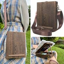 Retro Writers Messenger Wood Box Artist & Brush Storage Box With Locking Clasp - B - View 6