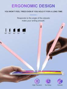 90mAh电池供电高精度磁吸触控笔，兼容iPad 11/10/9/8/7/6、iPad Air 7/6/5/4/3、iPad Pro 13英寸/12.9英寸/11英寸（2018-2025款）、iPad mini 7/6/5，具备倾斜感应和防误触功能，春季生日礼物之选。 - 粉色 - 查看 5