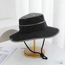 1顶波西米亚风涤纶防风户外遮阳帽，大帽檐男女通用徒步钓鱼帽，春夏秋季款 - A - 查看 8