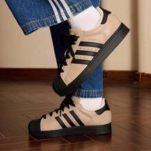 Adidas Giày thể thao nữ Clover SUPERSTAR II W kiểu dáng năng động, thoải mái. - Kaki/Đen - Xem 3