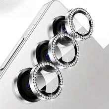 Alloy Glitter Rhinestone 1pc Galaxy S26 Ultra/S26 Plus/S26 Camera Lens Protector, Single Metal Ring Tempered Glass Lens Cover, [Strong Adhesion] Anti-Scratch Ultra-Thin High-Definition Transparent Lens Cover, 1pc, CD Pattern, Glitter, Rhinestone, Multiple Styles & Colors Mother's Day Gift Anniversary Gift - Multicolor - View 56