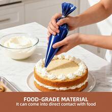 1 Roll Extra Large Disposable Piping Bag - 21 Inch, Thick Durable Non-Stick Piping Bag, Suitable For Decorating Frozen Cookies, Cupcakes, Desserts And Cakes. Professional Piping Tool, Baking Supplies. Ideal For Decorating Cookies, Desserts And Cakes In Back To School Season. - - - View 2