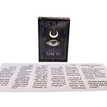 1件“她是”卡牌游戏，休闲派对节日卡牌游戏，派对活动 - 黑色 - 查看 7