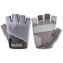 1 Pair Unisex Fingerless Fitness Gloves, Anti-Slip Breathable Durable For Dumbbell, Outdoor Sports, Cycling, Weightlifting, Rowing, Climbing - A - View 25