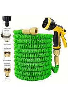 1卷装，高压伸缩式洗车软管，多功能花园灌溉软管，适用于庭院、草坪和花园，家用水管，可选长度：2.5米、5米、7.5米、10米、12.5米、15米 - A - 查看 15