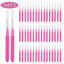 5/10/20/50pcs Disposable Mini Eyebrow Brush, Lightweight Eyebrow Grooming Brush, Micro Eyelash Brush, Portable Eyebrow Curler - Multicolor - View 12