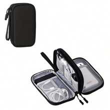 Dual-Layer Storage Bag, Waterproof Electronic Organizer Pouch For Cables, Earphones, Chargers, Phones, Hard Drives, USB Drives, Multi-Function Storage - Multicolor - View 13
