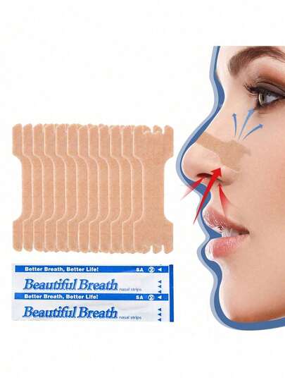 30pcs/50pcs Breathable Nose Strips, Congestion Strips, Sleep Anti-Snoring Nose Strips, Multi-Functional Dilator, Nose Patch Assist Strips, Help Breathing, Reduce Snoring, Smooth Breathing, Gentle Care For Cavity, Relieve Congestion, Designed To Facilitate Smooth Breathing