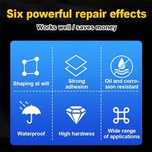 Pegamento de barro de hierro Y-RED, adhesivo de arcilla multifuncional, masilla de unión ultra resistente para reparaciones de metal, madera y tuberías - masilla metálica - Ver 6
