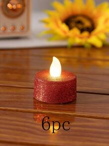 1 pièce Bougie électronique LED, or, argent, poudre rose, petite bougie de thé, décoration romantique pour proposition, éclairage cadeau de surprise pour anniversaire - lampe à bougie - Voir 16