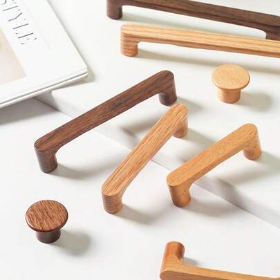 天然实木橱柜把手 中式衣柜抽屉拉手 木制家具门把手 家居装饰五金