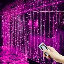 USB Powered Outdoor String Lights, Holiday Wreath Fairy Lights, Room Curtain Lights, Camping Decor Lights, Patio Decor, Birthday Gift, Date Night Decor, Remote Control Curtain Lights, Family Gathering Decor Lights, 4 Light Colors, Yard Decor, 8 Lighting Modes Wedding Party Romantic Atmosphere Decoration Lights, Wall Decor, Christmas & Halloween Decor - USB Curtain Light String - View 23