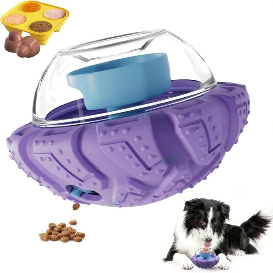 YINEYA Interactive Dog Toy, Puzzle Toy With Adjustable Treat Dispensing &Amp; DIY Frozen Treats, Dog Enrichment Toys To Keep Them Busy And Mental Stimulation - ColorA - 查看 1