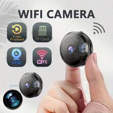 1pc 1080P Full HD Mini Smart WiFi Camera, 2.4G Wireless Connection, Night Vision, Voice Intercom, Remote APP Live View, USB Charging, Easy Installation, Suitable For Home And Office Security Monitoring For Elderly, Nanny And Pets - Black - View 2